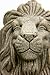 EMSCO Group Guardian Lion Statue – Natural Sandstone Appearance – Made of Resin – Lightweight – 28” Height