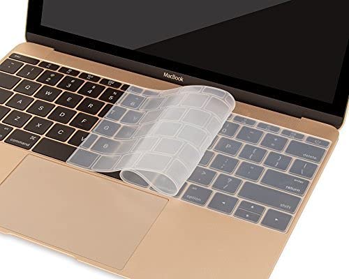 O Ozone Macbook Keyboard Skin for MacBook Pro 12 Inch for MacBook Retina 12 inch Keyboard Cover 2017 2016 2015 Compatible with A1534 A1708 US English Layout Clear