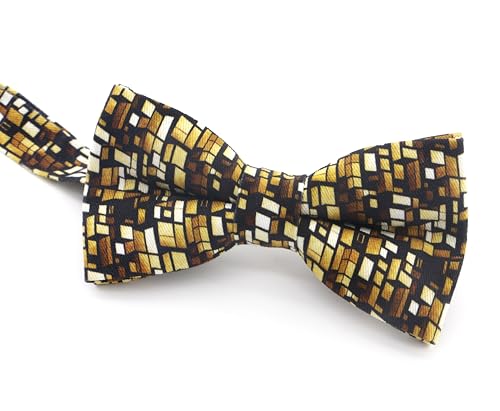 Image of Colorful Fun Pattern Pre-Tied Bow Tie Mens Floral Space Adjustable Bowtie