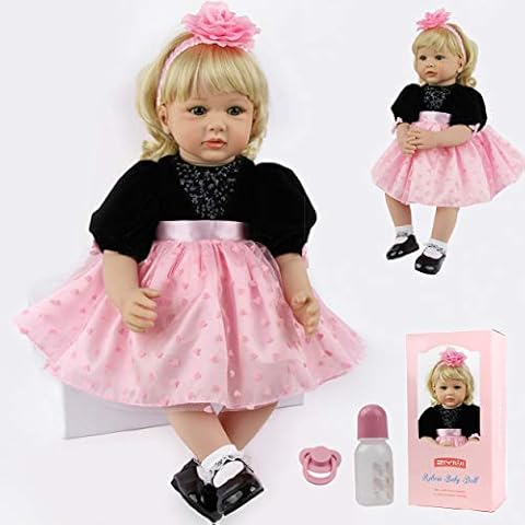 antboat 24 inches 60cm Reborn Dolls Baby Girls Realictic Handmade Soft Silicone Vinyl Reborn Babies Toddler Dolls Real Life Dolls newborn Baby Toys Xmas Gifts Cover