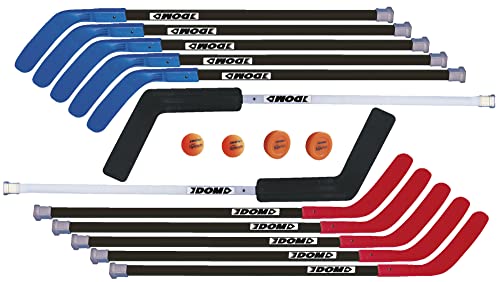 DOM Pro Hockey Stick Set, Includes 10 Sticks, 2 Goalie Sticks, 2 SuperPucks and 2 Balls