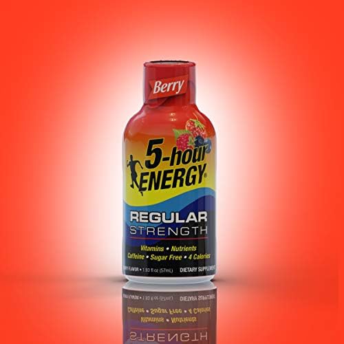5 Hour Energy Shot Regular Strength Berry 1 93 Ounce 24 Count Amazon Com Au Pantry Food Drinks