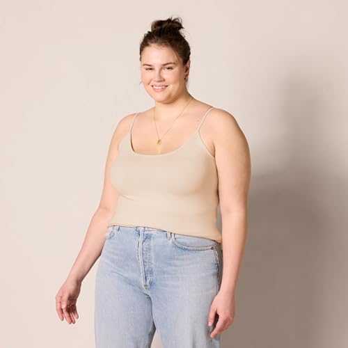 Amazon Essentials Camisola Entallada Mujer, Pack de 4, Camel Oscuro/Carmín/Marrón/Marrón Oscuro, L