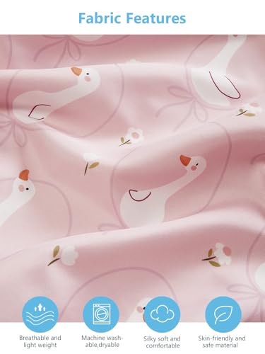 Image of TILLYOU Baby Crib Sheets for Boys Girls, Super Soft Toddler Bed Sheets, 2 Pack Sheets for Standard Crib Mattress 28x52in, Swan