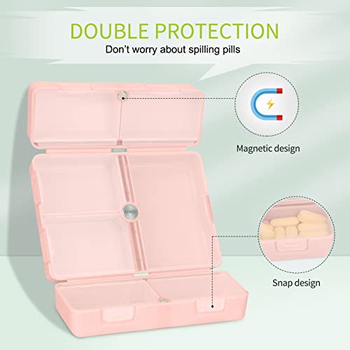 Fyy FYY-BR-2312-PILL-BOX-P Daily Pill Organizer, 7 Compartments Portable Pill Case Travel Pill Organizer,[Folding Design] Pill Box thumb #4