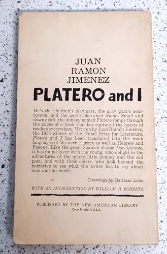 Platero and I 0451500172 Book Cover