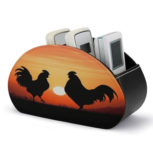 JKLQWH Fernbedienungshalter Leder Hühner Motiv