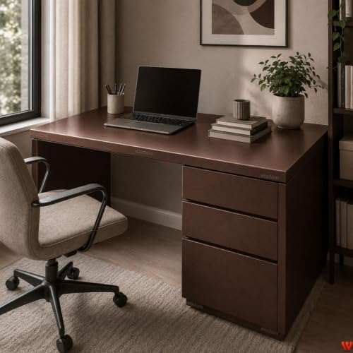 Image of WISDOM Brown Satin Matte Wallpaper Self Adhesive Peel and Stick Vinyl Contact Paper for Kitchen Cabinets, Wardrobe, Furniture, Table & Home Decor Decoration(20x48 in)