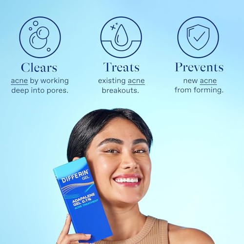 image for Differin Acne Treatment Gel, 180 Day Supply, Retinoid Treatment for Fa