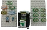 Building Toys City Custom ATM Machine - Bank Money Cash Bills. Credit Cards. Smart Phone