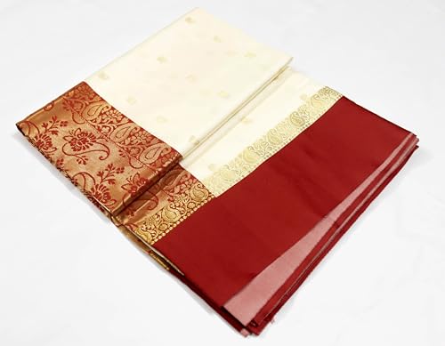 Generic red traditional silk saree – image 2