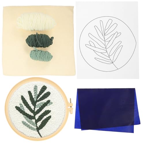 Kit de broderie débutants avec matériel durable et 3 motifs de broderie au point de croix