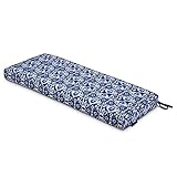 Classic Accessories for Vera Bradley Water-Resistant Patio Bench Cushion, 48 x 18 x 3 Inch, Ikat Island