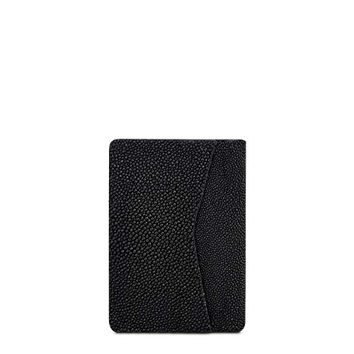 Cuadra Men's Cardholder in Genuine Stingray Leather Black, B3007MA3