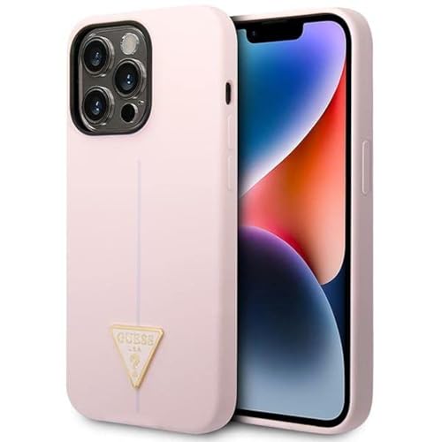 Guess GUHCP14LSLTGU Coque de Protection Rigide en Silicone pour iPhone 14 Pro 6,1" Violet/Violet