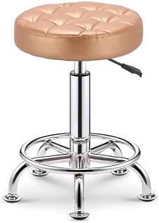 Stool on Wheels Round Rolling Stool Heavy Duty Salon Massage 360° Swivel Salon Stool with Wheels (Color : Pink) Marriage