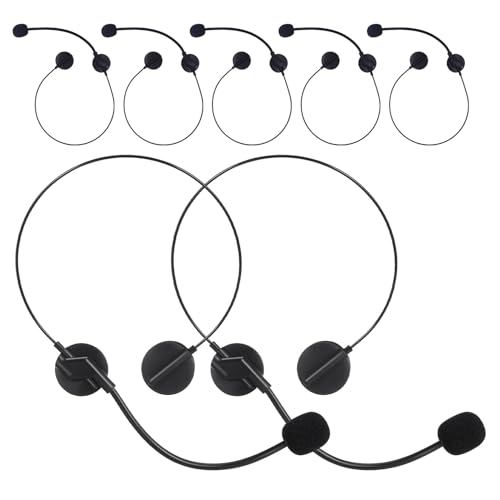 ifundom 7 Micrófonos Falsos para Auriculares de Cosplay 7 Piezas Accesorios para Disfraces de Fiesta y Carnaval Micrófonos de Juguete para Adecuado para Conciertos y Juegos de rol