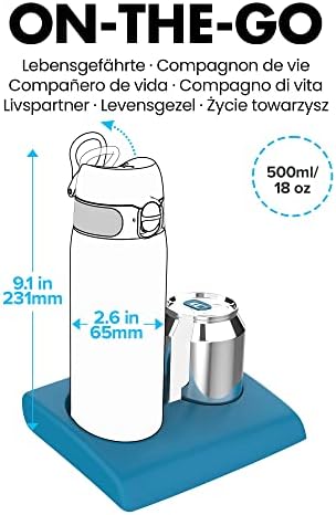 Ion8 Leak Proof Slim Water Bottle, BPA Free, Sports, 500 ml 18 oz