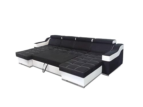 Ecksofa Geri U mit Schlaffunktion und Bettkasten