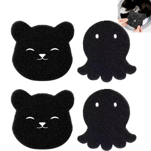 Guegine 4 Pcs Pet Hair Remover Washing Machine Washing Machine Hair Catcher Reusable Pet-Hair Catcher Lint Remover Balls Set For Pet Hair On Clothes And Blankets