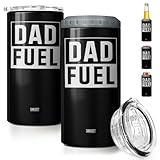 SANDJEST 4-in-1 Tumbler Gifts for Dad from Daughter Son - 12oz Dad Fuel Can Cooler Tumblers Travel Mug Cup - Stainless Steel Insulated Cans Coozie Christmas, Birthday, Father's Day Gift for Daddy