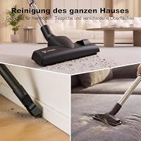 Akitas 850W Beutelloser Staubsauger ohne Beutel mit starker Saugkraft und deutschem Wessel-Werk 2-in-1-Bürstenkopf für Hartböden und Teppiche – Ansicht 7