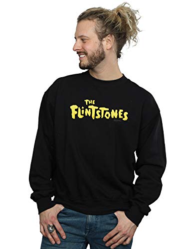 Image of Absolute Cult The Flintstones Men's Original Logo Sweatshirt Black Small