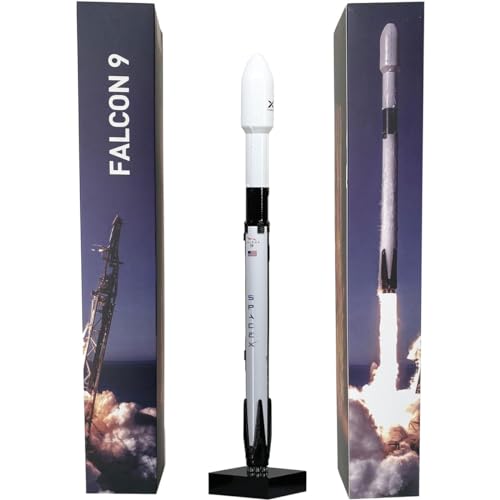 yuanpulalala Falcon 9 Dragon+F9 Starship Heavy Falcon Metal Diecast Rocket Model Simulation Static Desktop Display (Falcon 9)