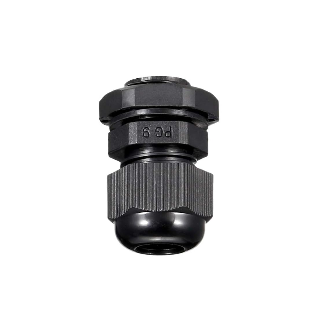 5Pcs PG9 Cable Gland – Durable Threaded Wire Connector with Locknut for 4-8mm Dia Cable Wire, Black