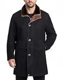 Black Long Cowboy Duster Leather Trench Coat For Men - Suede Leather Quarter Length Coat