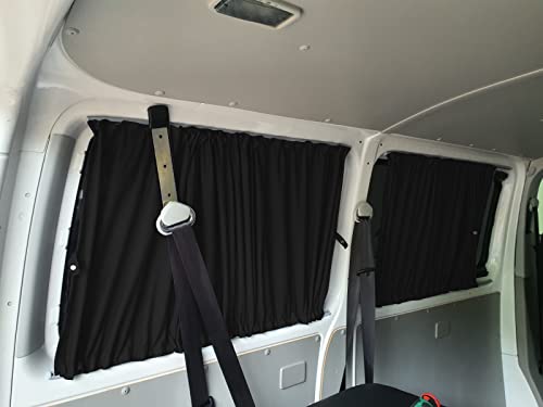 BREMER SITZBEZÜGE Tende misura parasole compatibili con VW T5 T6 T6.1 Transporter Caravelle, passo corto con portellone posteriore, colore nero, accessori da campeggio, accessori per camper 715