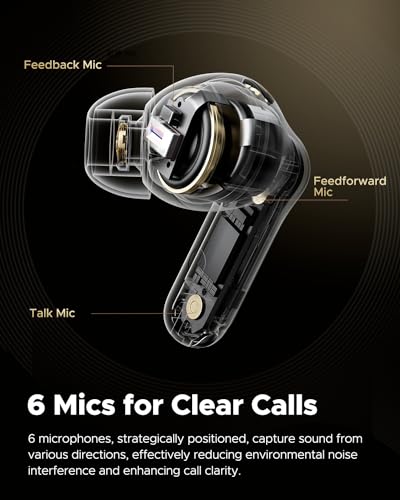 Image of SoundPEATS Earbuds Capsule3 Pro+ Wireless Earbuds, Adaptive Noise Cancelling Bluetooth Headphones Hi-Res Hifi Stereo Sound with xMEMS Speaker, True Wireless ANC Earphones with LDAC, 6 Mic 43H Playtime