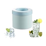 Cubitera de silicona para hacer hielo, con tapa, reutilizable, fácil de liberar, diseño de cerveza congelada, para congelador, color azul y verde