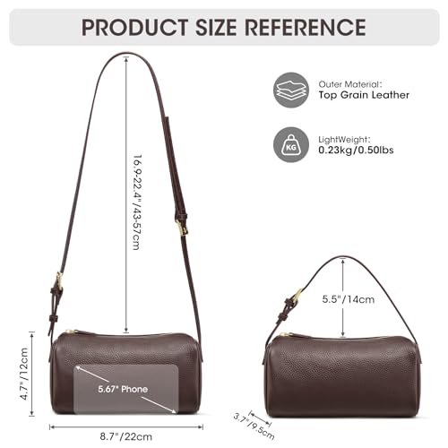Image of Kattee Leather Crossbody Bags for Women, Crossbody Purses for Women, Small Hobo Bags with Adjustable Strap