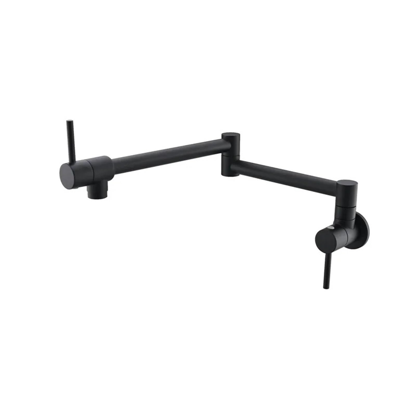 ZYCHSJXA Pot Filler Tap Wall Mounted Foldable Kitchen Faucet Inwall Cold Water Sink Rotate Folding Spout Brass(Black)