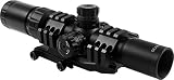 AIM Sports JTCR1 Tri Illuminated Cqb Scope with Locking Turrets/Arrow, 1.5-4X30mm