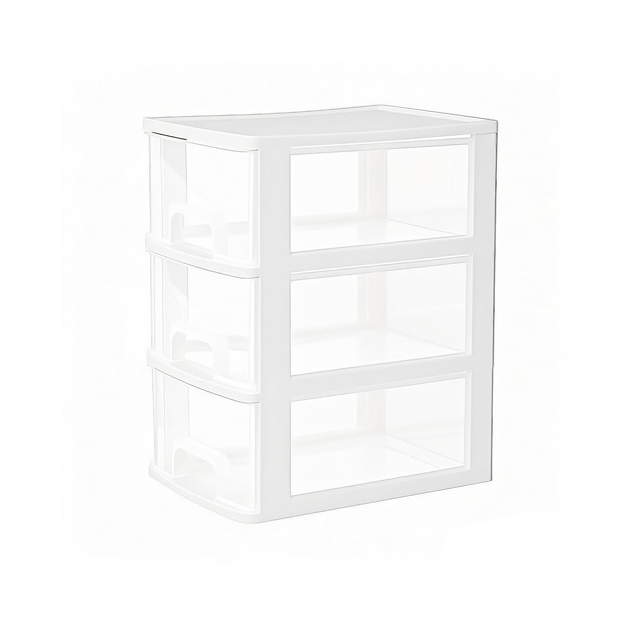 Gonice 3 Drawer Storage Organizer, White Plastic Drawer Storage, Small Desktop Organizer for Home, Office