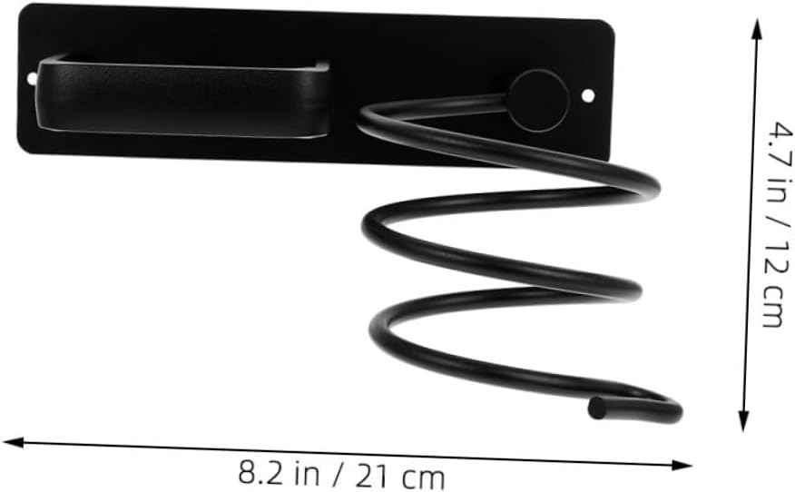 Ciieeo 1 Set Hair Dryer Holder Hair Dryer Shelf Holder Hairdryer for Bathroom Blow Dryer Wall Bathroom Blow Dryer Wall Mount Black Aluminum Alloy
