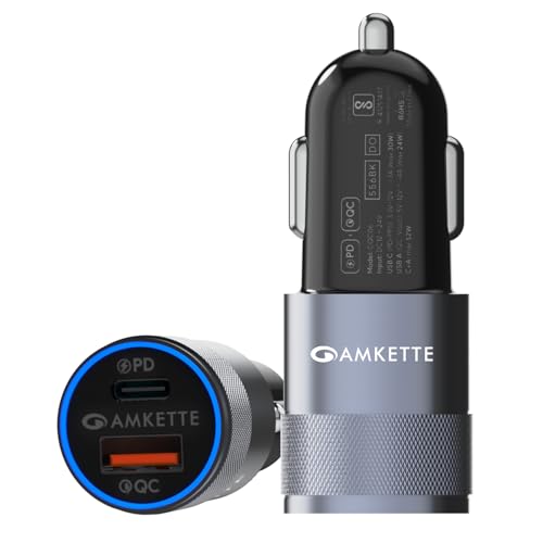 Image of MOZEN by Amkette PowerPro 52W Car Charger Type C+USB A Dual Port Car Charger Socket, Fast Charging, Metallic shell with ABS Build, Safety Protections, Multi-Device Compatible - Mobiles, Tablets & More