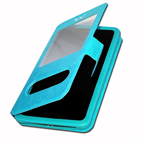 Ph26 Wiko U Pulse Lite Etui Housse Coque Folio Turquoise de qualité by