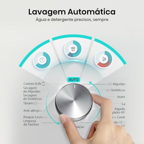 Hisense Lava e Seca, 11kg Lavagem/7kg Secagem, Wi-Fi, Steam, 13 Programas, Motor Inverter, Painel Touch, Branca WD3S11-127V #2