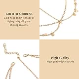 Gold Head Jewellery,Gold Head Chain for Woman, Indian Head Jewellery,Festival Hair Accessories,Hair Accessories,Daily Hair Accessories Prom Makeup - Image 3