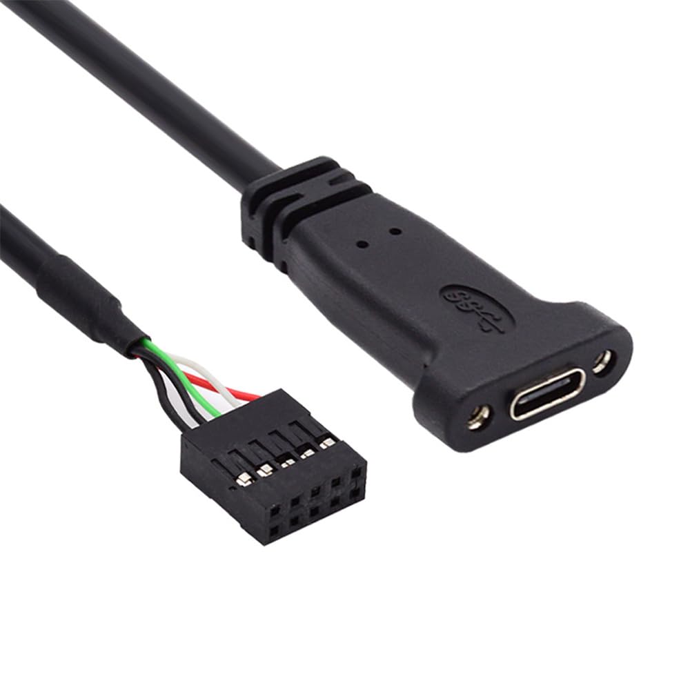 Cavo Prolunga USB-C Femmina 40 Cm Con Header USB 3.1 Per Pannello Frontale – Montaggio A Vite, Compatibile Con Schede Madri ASUS Z270 E Simili