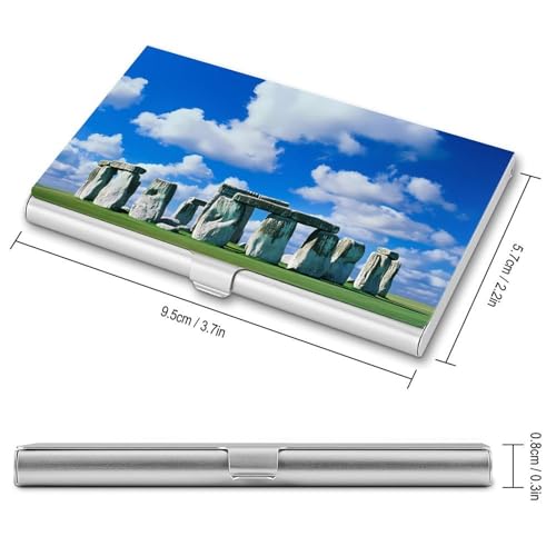 Mysterious Stonehengee in UK Business Card Case Pocket Card Holder Slim Card Wallet for Men Women2