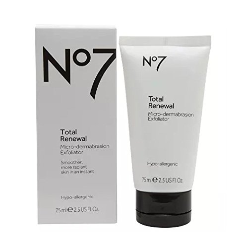 No7 Microdermabrasion Total Renewal Face Scrub - Exfoliating Face Wash & Dark Spot Corrector for Sensitive Skin - Helps to Reduce the Appearance of Fine Lines & Even Skin Tone (2.5 Oz)