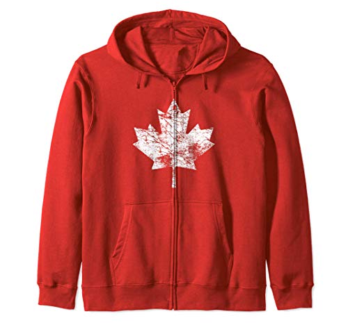 Canada Flag Retro Vintage Maple Leaf Proud Canadian Gift Sudadera con Capucha