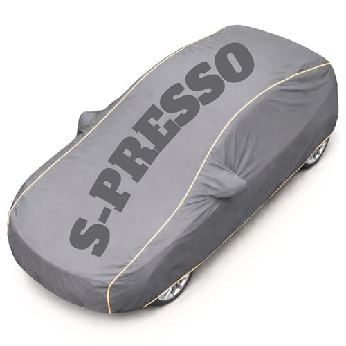 Image of Superior Grade Quality S-Presso Cover (All Variants) Car Body Cover - 100% Waterproof Custom Fit with Mirror Pockets | Triple-Stitched Elastic Design, Heat Reflective, Anti-Dust, All-Weather