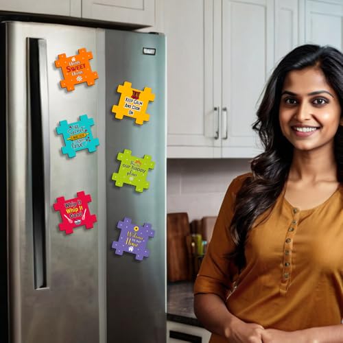 Image of Sehaz Artworks Fridge Magnets Refrigerator Stylish | Fridge Magnets Set | Fridge Decoration Items | Refrigerator Sticker | Fridge Stickers Refrigerator-FM-6-004