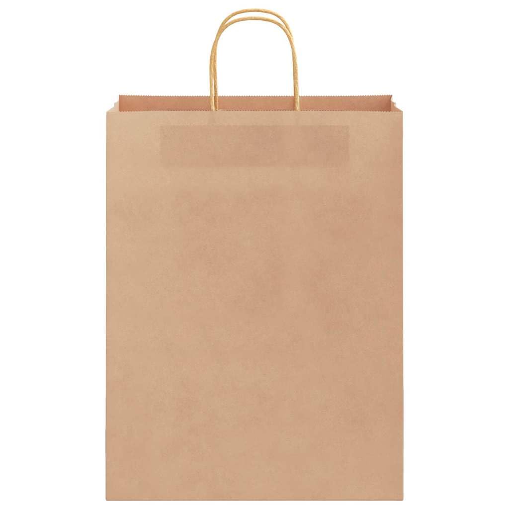 Sac en Papier Kraft Lot de 250, Sac Cadeaux Pochette Papier Sachet Kraft 250 pcs avec poignées marron 32x12x42 cm