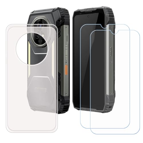 BMPNLSZ �K�p Blackview Xplore 2 Satellite�p+[2�p�b�N]HD�����K���X�ėp�������P�[�X�A�V���J�Q���P�[�XTPU�o���p�[�ی�o�b�N�P�[�X-Blackview Xplore 2 Satellite�p�X�N���C�u�h�~�ی��(6